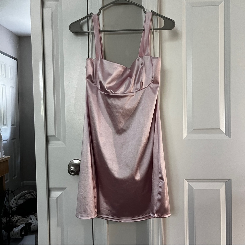 Forever 21 Blush Satin Dress